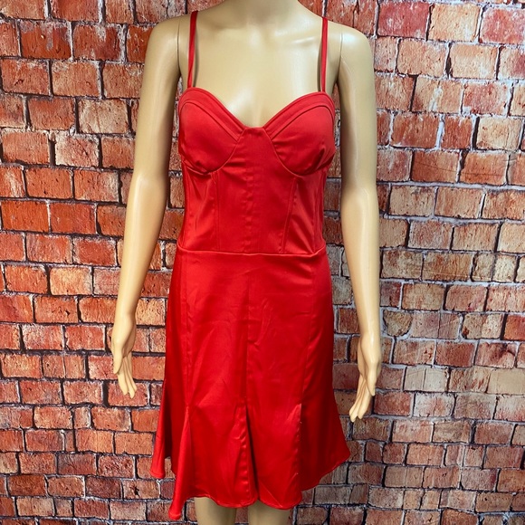 Forever 21 Dresses & Skirts - Forever 21 Strappy Satin Bustier Dress